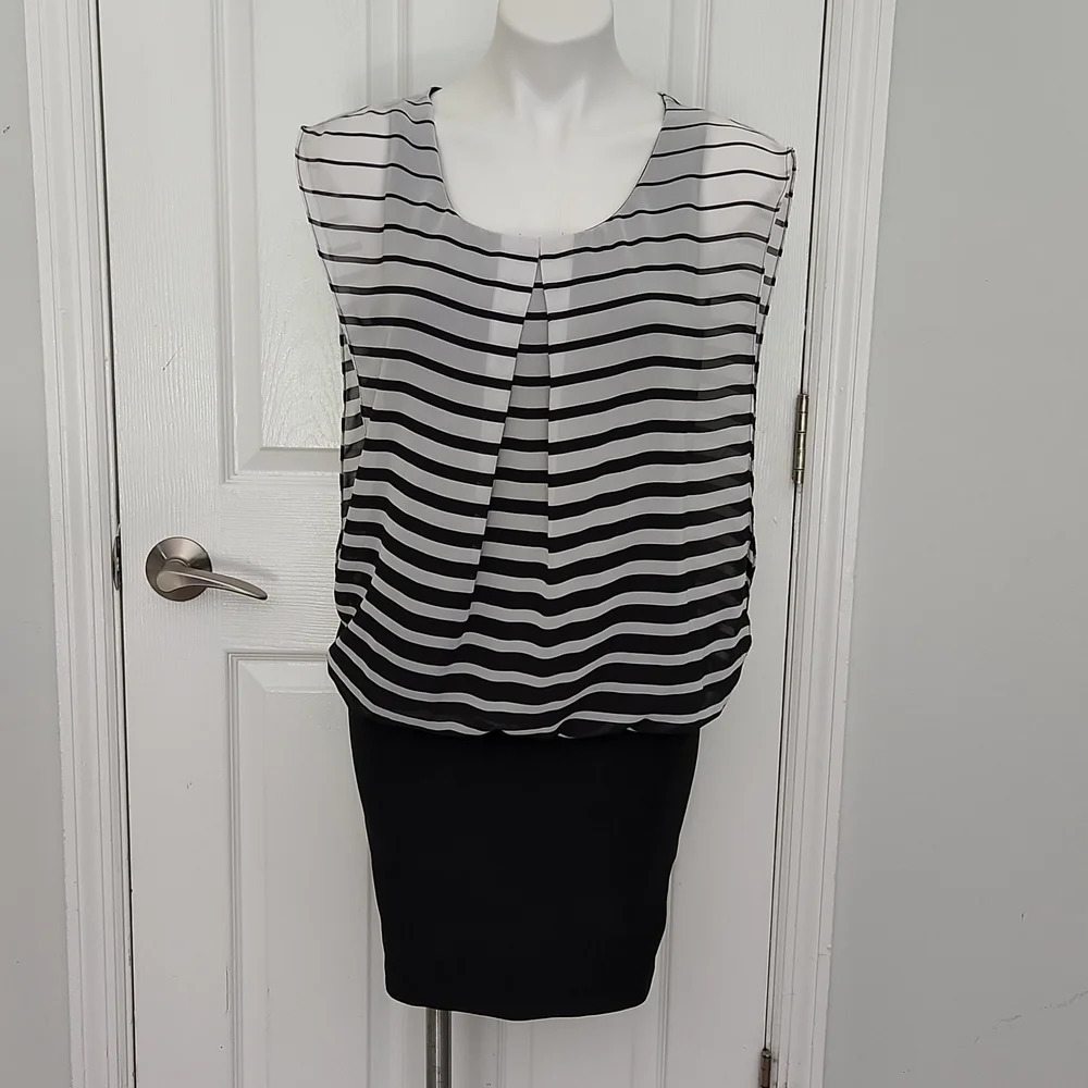 BCX Black & White Mini Dress - Picture 2 of 13
